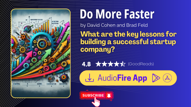 Do More Faster by David Cohen and Brad Feld