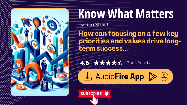 Know What Matters by Ron Shaich